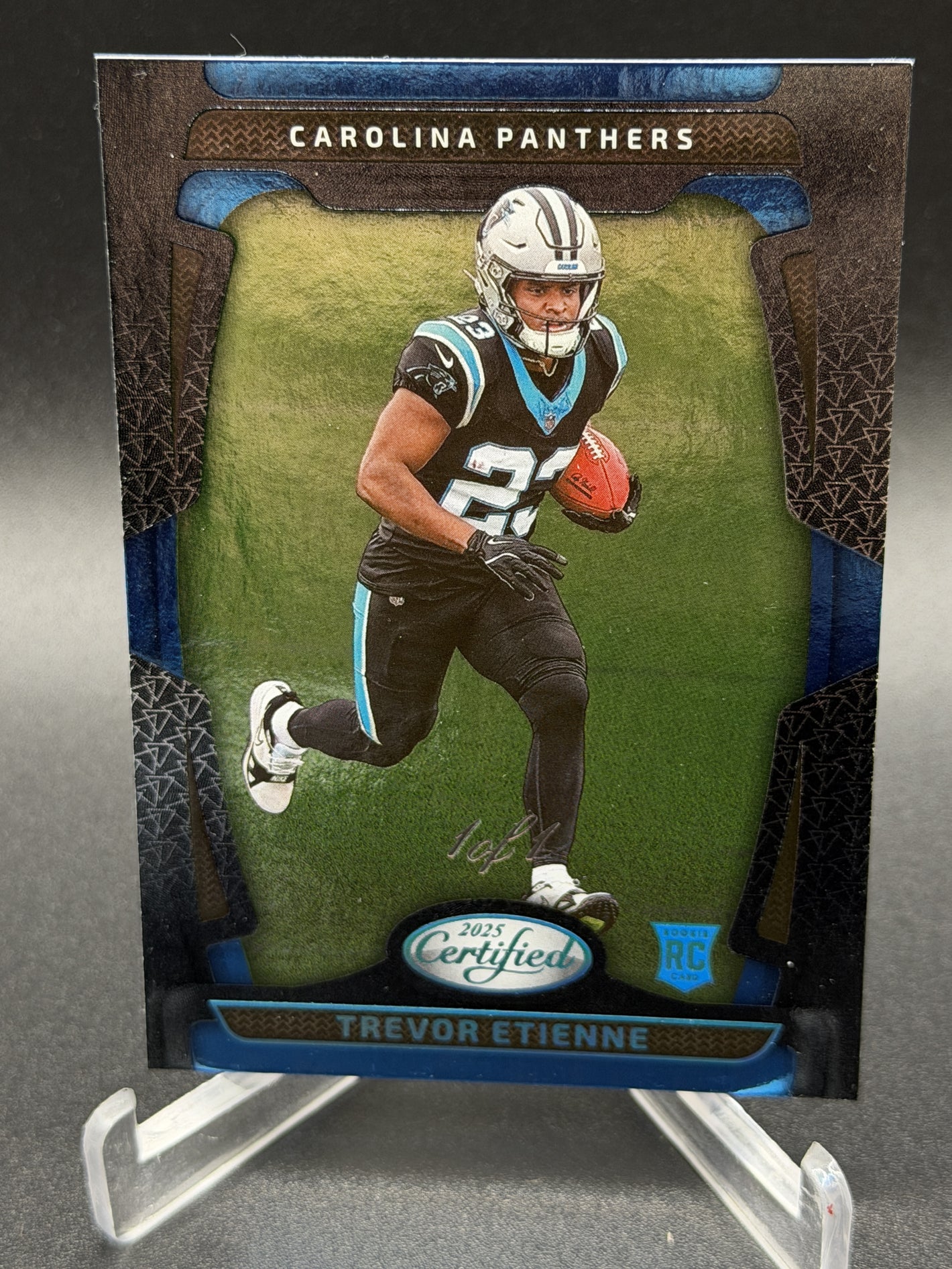 2025 Panini Certified #139 Trevor Etienne Rookie RC Mirror Black 1/1