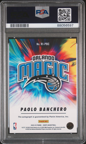 2022-23 Hoops #RI-PBC Paolo Banchero Rookie Ink PSA 9