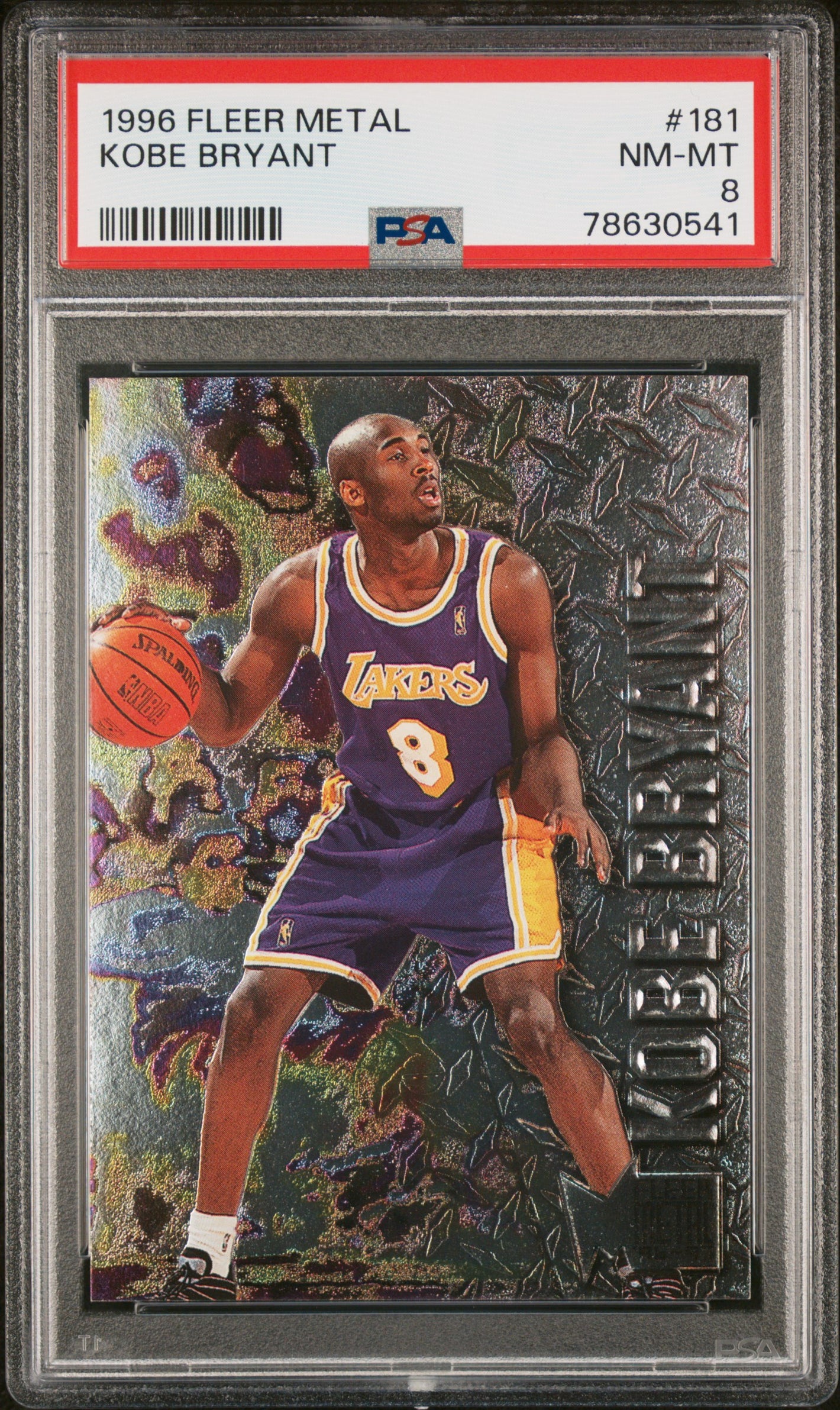 1996-97 Metal #181 Kobe Bryant PSA 8