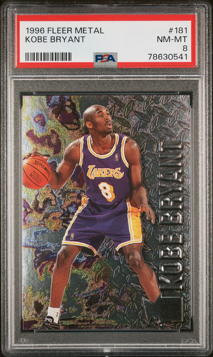 1996-97 Metal #181 Kobe Bryant PSA 8