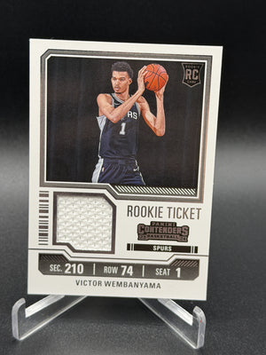 2023-24 Panini Contenders #RTS-WEM Victor Wembanyama Rookie Ticket Swatches