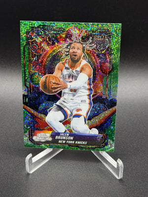 2025-26 Topps Chrome Cosmic Jalen Brunson Propulsion Green Space Dust /75