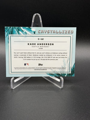 2025 Bowman Draft #C-12 Kade Anderson Crystallized Red Refractor #/5