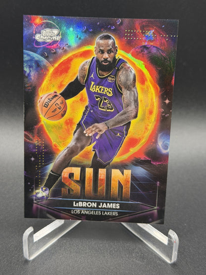 2025-26 Topps Chrome Cosmic #PPS-2 LeBron James Planetary Pursuit Sun