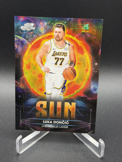2025-26 Topps Chrome Cosmic #PPS-7 Luka Dončić Planetary Pursuit Sun