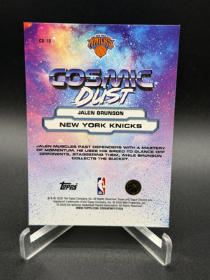 2025-26 Topps Chrome Cosmic #CD-10 Jalen Brunson Cosmic Dust