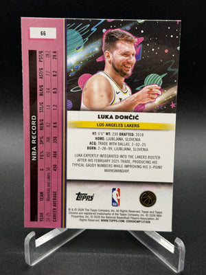 2025-26 Topps Chrome Cosmic #66 Luka Dončić Blue Moon Refractor #/99