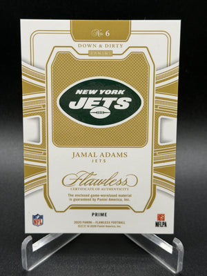 2025 Panini Flawless #6 Jamal Adams Down and Dirty Prime #/16