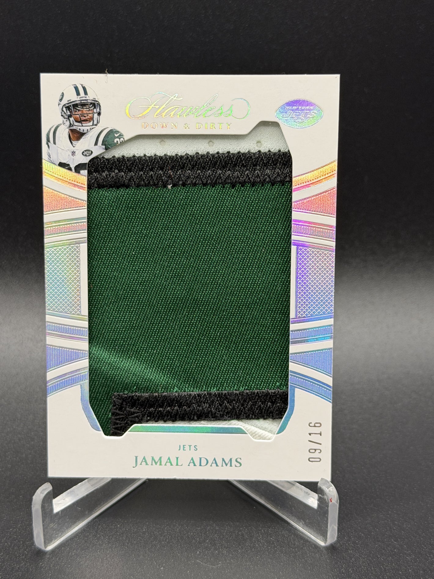 2025 Panini Flawless #6 Jamal Adams Down and Dirty Prime #/16