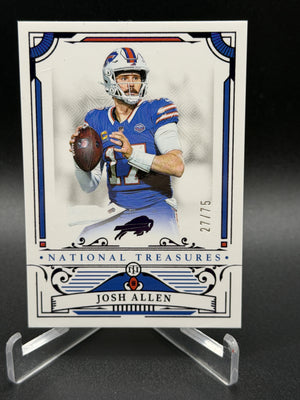 2025 Panini National Treasures #10 Josh Allen Purple #/75