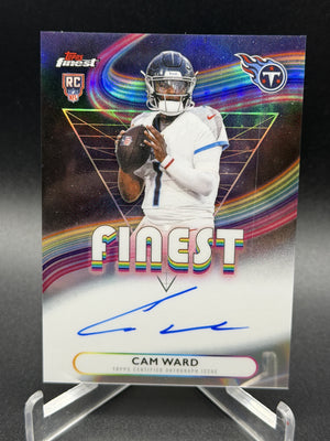 2025 Finest #RFA-CW Cam Ward Rookie Finest Autographs