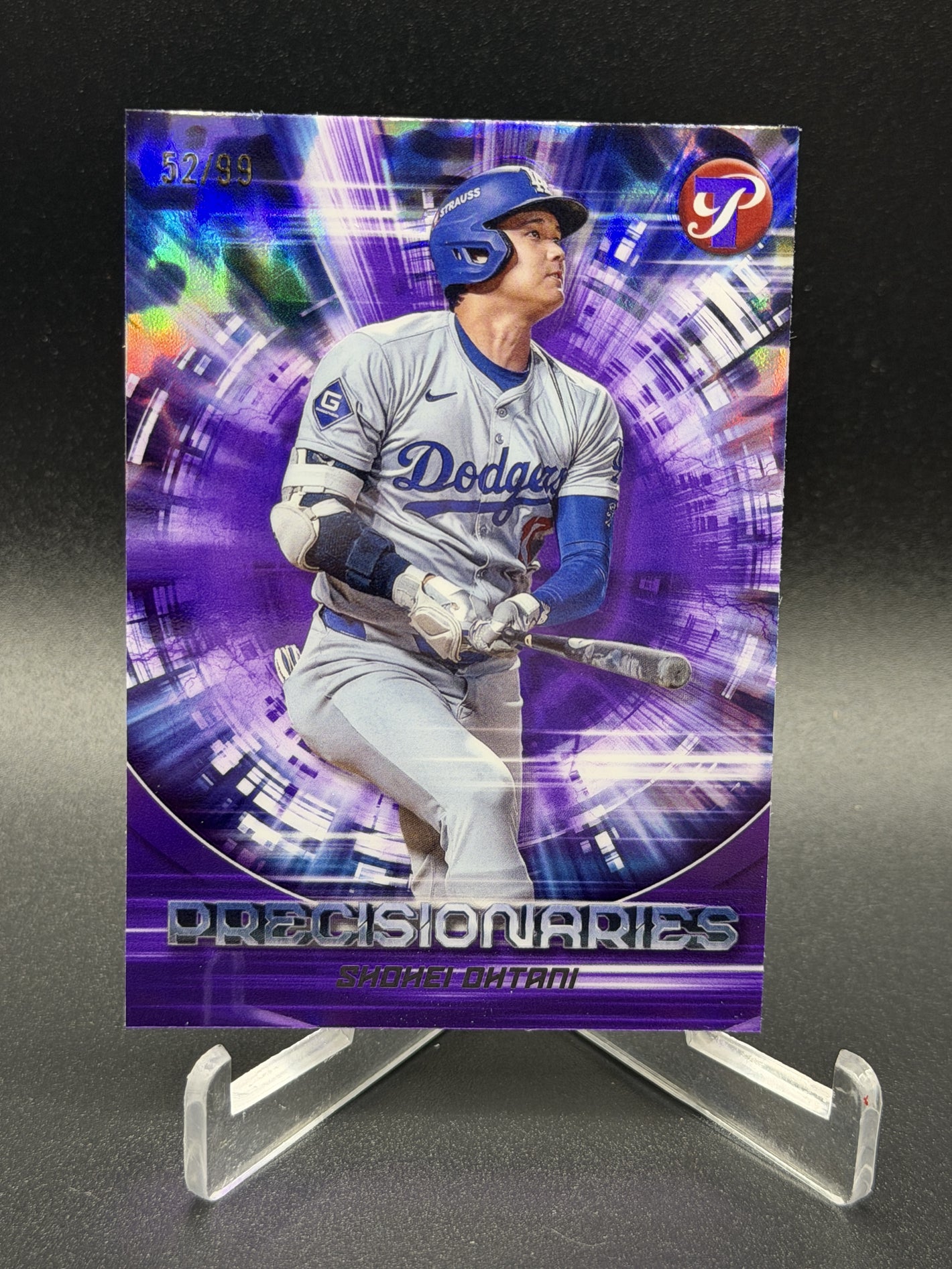 2025 Topps Pristine #PR-8 Shohei Ohtani Precisionaries Purple Refractors #/99