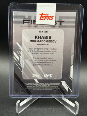 2025 Topps Finest UFC Khabib Nurmagomedov Auto Black Refractor /25