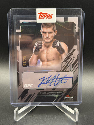 2025 Topps Finest UFC Khabib Nurmagomedov Auto Black Refractor /25