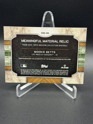 2025 Topps Museum Mookie Betts Meaningful Material Relics Gold #/49