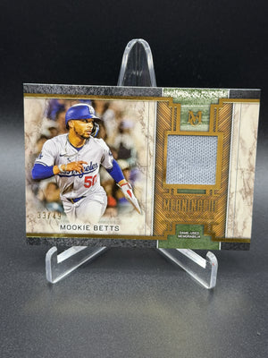 2025 Topps Museum Mookie Betts Meaningful Material Relics Gold #/49