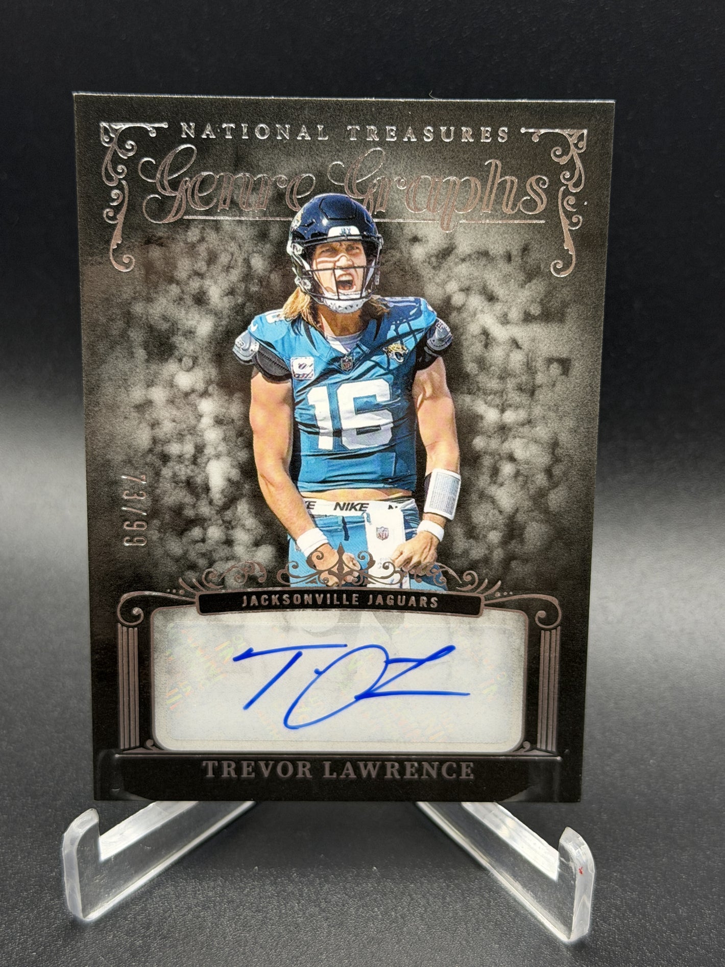 2025 Panini National Treasures #GG-TLE Trevor Lawrence Genre Graphs 73/99