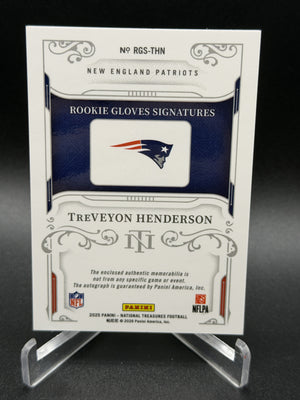 2025 National Treasures TreVeyon Henderson Rookie Gloves Signatures 10/10