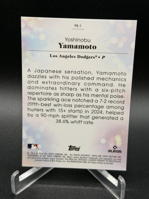 2025 Topps Pristine #PE-1 Yoshinobu Yamamoto Pearlescent