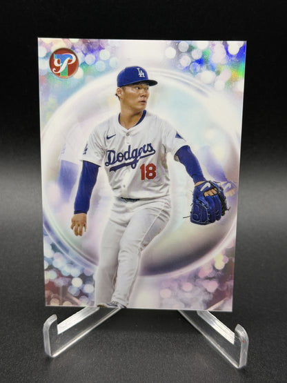 2025 Topps Pristine #PE-1 Yoshinobu Yamamoto Pearlescent