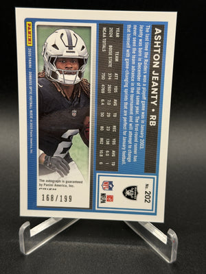 2025 Donruss Optic #202 Ashton Jeanty Rated Rookies RPS Autographs Holo #/199
