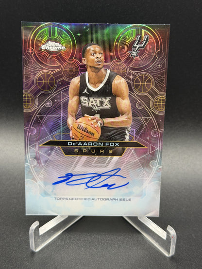 2025-26 Topps Chrome #CH-DF De’Aaron Fox Chromographs Refractor
