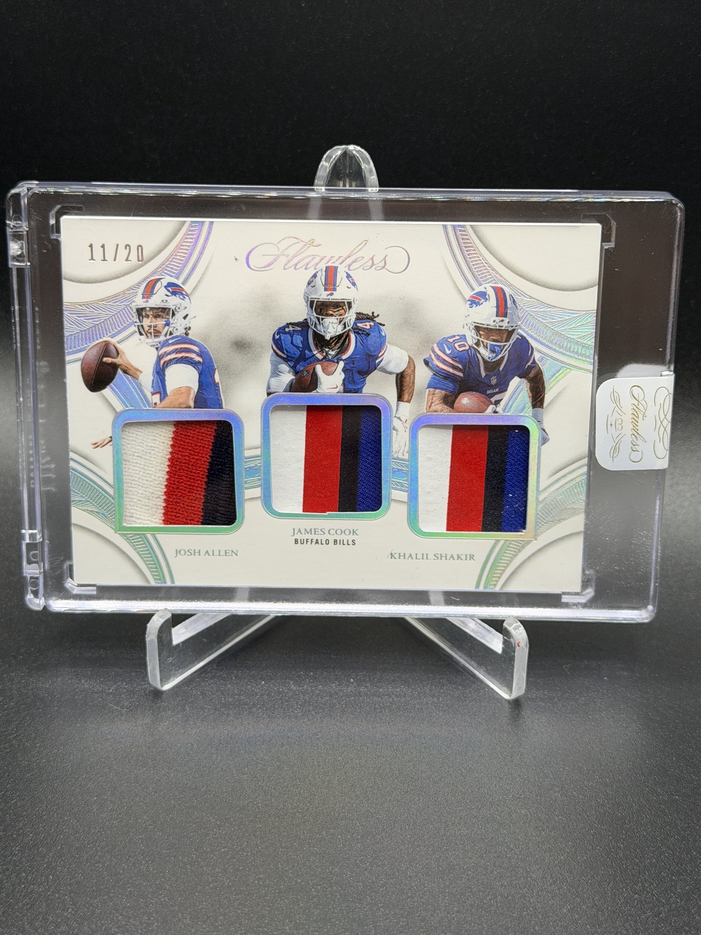 2025 Flawless Josh Allen James Cook Khalil Shakir Triple Patches Silver #/20