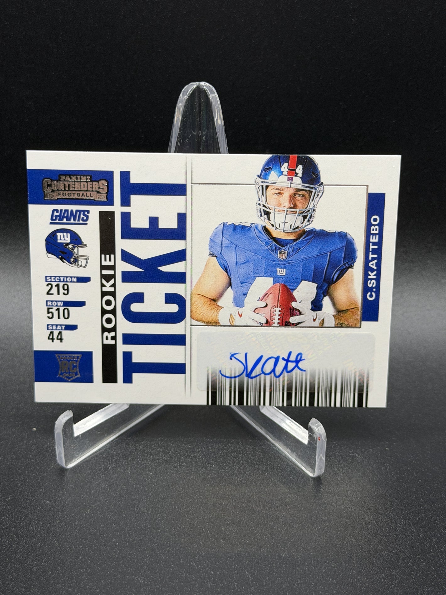 2025 Panini Select #27 Cam Skattebo Contenders Rookie Ticket Auto Variation