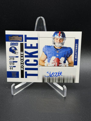 2025 Panini Select #27 Cam Skattebo Contenders Rookie Ticket Auto Variation