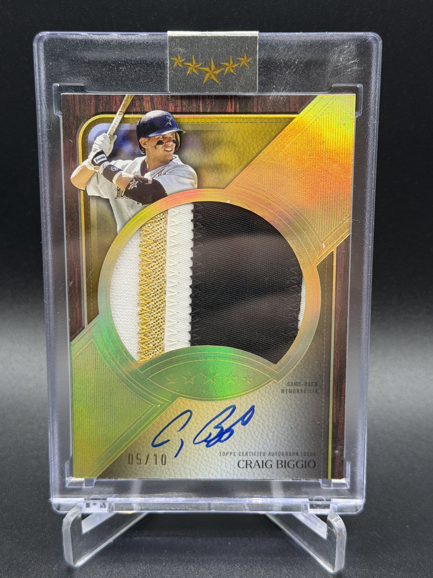 2025 Topps Five Star #JPA-CB Craig Biggio Autographed Jumbo Prime Gold #/10
