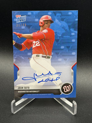 2021 Topps Now Road to Opening Day Washington Nationals Juan Soto Auto Blue #/49