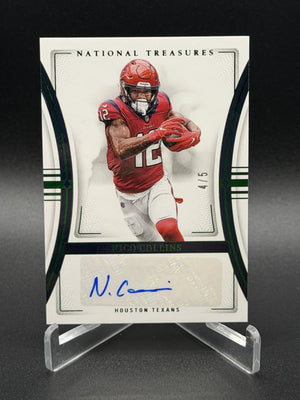 2023 Panini National Treasures #SIG-NCS Nico Collins Signatures Emerald #/5