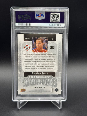 2009-10 Upper Deck Draft Edition #TT-SC Stephen Curry Tournament Titans PSA 9