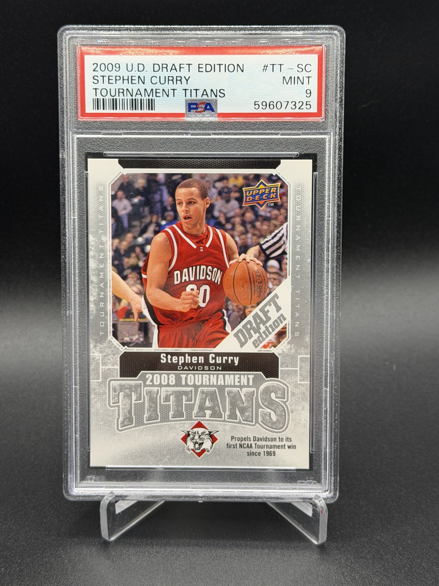 2009-10 Upper Deck Draft Edition #TT-SC Stephen Curry Tournament Titans PSA 9