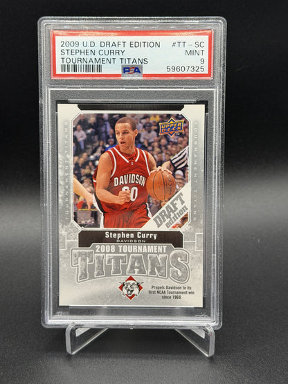 2009-10 Upper Deck Draft Edition #TT-SC Stephen Curry Tournament Titans PSA 9