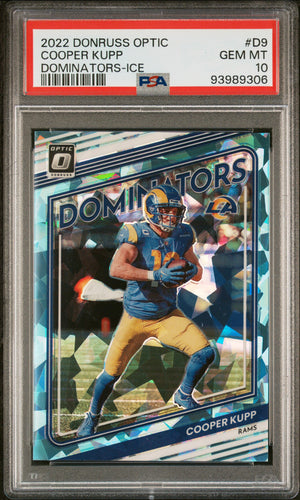 2022 Donruss Optic #D-9 Cooper Kupp Dominators Ice /15 PSA 10
