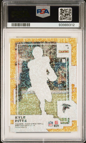 2022 Clearly Donruss #2 Kyle Pitts Holo Gold PSA 10 #/5
