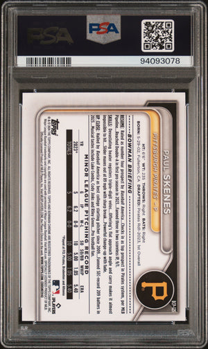 2024 Bowman #BCP-125 Paul Skenes Chrome Prospects Lunar Glow Refractors PSA 10