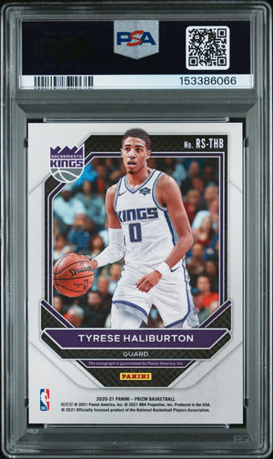 2020-21 Panini Prizm #RS-THB Tyrese Haliburton Rookie Signatures PSA 9