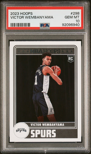 2023-24 Hoops #298 Victor Wembanyama Rookie RC PSA 10