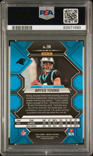 2023 Panini Mosaic #290 Bryce Young Choice Red & Green PSA 10