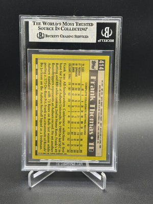 1990 Topps #414 Frank Thomas Signed BGS Authentic