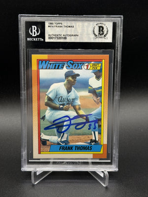 1990 Topps #414 Frank Thomas Signed BGS Authentic