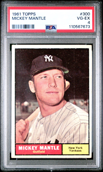 1961 Topps #300 Mickey Mantle PSA 4