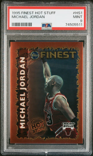 1995-96 Finest #HS1 Michael Jordan Hot Stuff PSA 9