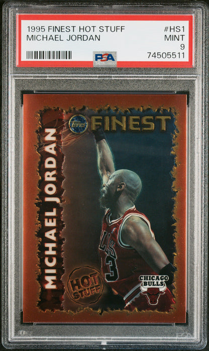 1995-96 Finest #HS1 Michael Jordan Hot Stuff PSA 9