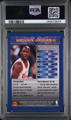 1994-95 Finest #331 Michael Jordan W/ Coating PSA 9