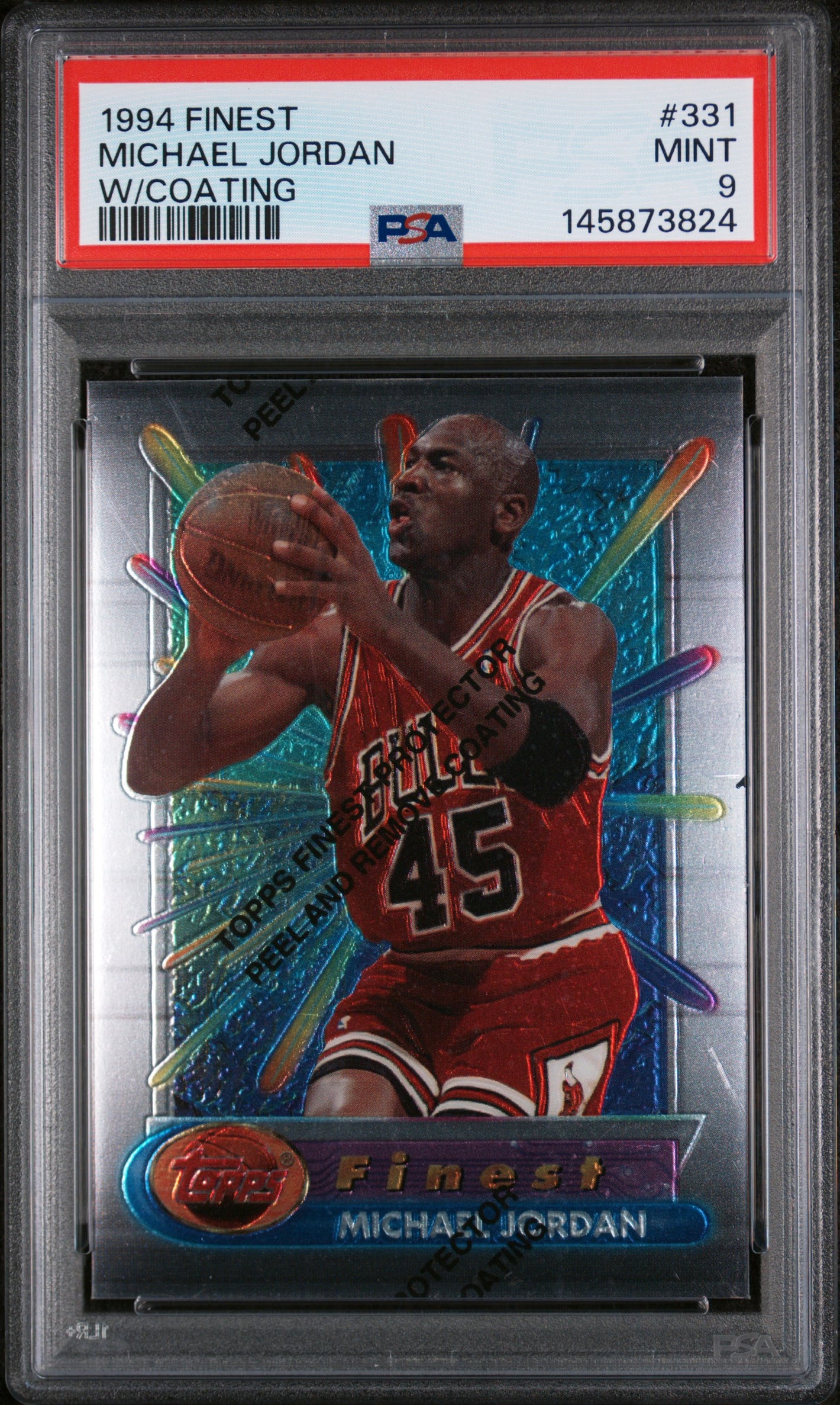1994-95 Finest #331 Michael Jordan W/ Coating PSA 9