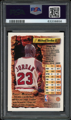1993-94 Finest #1 Michael Jordan Refractors PSA 7