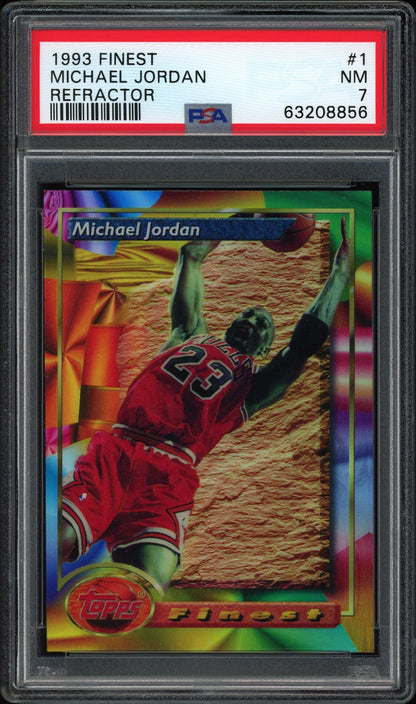 1993-94 Finest #1 Michael Jordan Refractors PSA 7